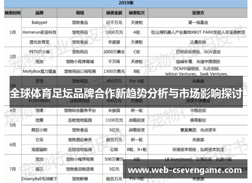 全球体育足坛品牌合作新趋势分析与市场影响探讨